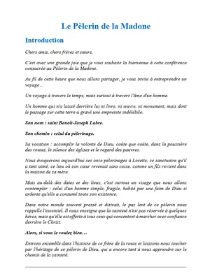 Pèlerin de la Madonne